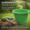 2 x - Green Builders Bucket Plastic 3 Gallon 14 Litre 14L Strong Water Mixing Storage DIY UK Made view 3