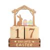 YIGZYCN Multiple Theme Wooden Countdowns Calendar for Christmas Halloween Valentines Natural Wood Decors Sturdy Structure Home Celebration Valentines Day Calendar view 1