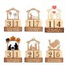 YIGZYCN Multiple Theme Wooden Countdowns Calendar for Christmas Halloween Valentines Natural Wood Decors Sturdy Structure Home Celebration Valentines Day Calendar view 4
