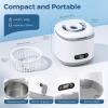 Ultrasonic Retainer Cleaner 45kHz Ultrasonic Cleaning Machine 200ml Professional Portable Dental Cleaning for Retainers Jewellery Dentures Mouth Guard Aligner Toothbrush Heads view 2