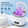 Ultrasonic Retainer Cleaner 45kHz Ultrasonic Cleaning Machine 200ml Professional Portable Dental Cleaning for Retainers Jewellery Dentures Mouth Guard Aligner Toothbrush Heads view 3