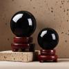 Obsidian Crystal Ball Ornaments - Sphere Balls for Witchcraft and Decorative, Divination & Feng Shui Home Decor,16cm view 3