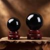 Obsidian Crystal Ball Ornaments - Sphere Balls for Witchcraft and Decorative, Divination & Feng Shui Home Decor,16cm view 4
