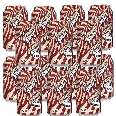 Cream Swirl Sparkling Cream and Fruit Flavour Soft Drink Can PMP 330ml - dre (18 x Cans)