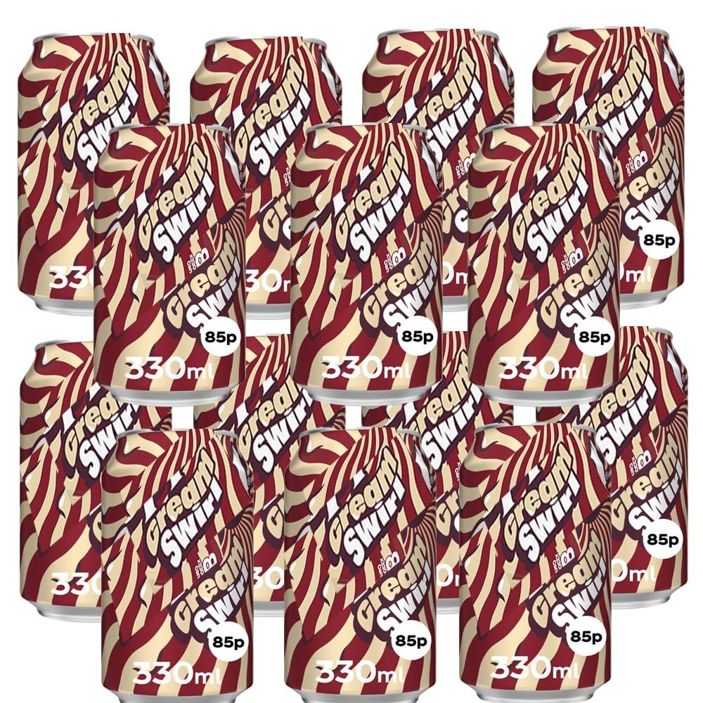 Cream Swirl Sparkling Cream and Fruit Flavour Soft Drink Can PMP 330ml - dre (18 x Cans)