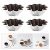 Obotsnoi 4Pcs Eggs Tart Molds Tiny Pie Tartlets Dessert Aluminium Small Pans Small Cupcake Bakings Cups Eggs Food Grade Aluminum Kitchen Dessert Tool view 2