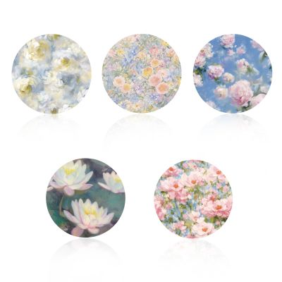 10pcs Sensor Covers Patch for Libre 2/3, Waterproof Breathable Adhesive Sensor Overpatch Oil Painting Floral Design CGM Stickers for Libre Accessories (5 Styles)