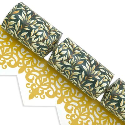 Golden Foliage | William Morris Christmas Cracker Making Kit | 6 Large Crackers