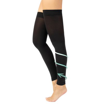 CALZITALY Unisex Leg Compression Sleeve, Knee Support for Women, Mens Compression Socks, Calf Support for Sports (Black, L)
