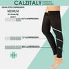 CALZITALY Unisex Leg Compression Sleeve, Knee Support for Women, Mens Compression Socks, Calf Support for Sports (Black, L) view 2