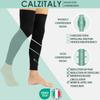 CALZITALY Unisex Leg Compression Sleeve, Knee Support for Women, Mens Compression Socks, Calf Support for Sports (Black, L) view 3