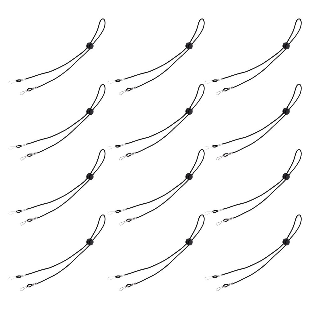 Abaodam 12pcs Windproof Hat Cord Mask Ear Ropes Mask Holding Rope for Adults and Boys and Girls for Running Walking and Outdoor Activities