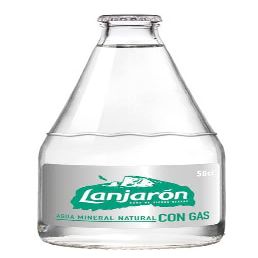 Lanjarn Con Gas Natural Mineral Water, Glass Bottle, Sparkling, 50cl, pack 20