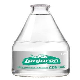 Lanjarn Con Gas Natural Mineral Water, Glass Bottle, Sparkling, 50cl, pack 20