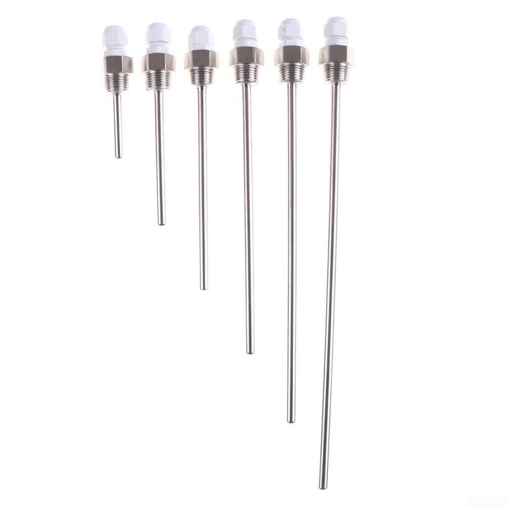 12 NPT Threaded Stainless Steel Thermowell for Temperature Sensors Suitable for Pipe Housing and Solar Equipment (350mm)