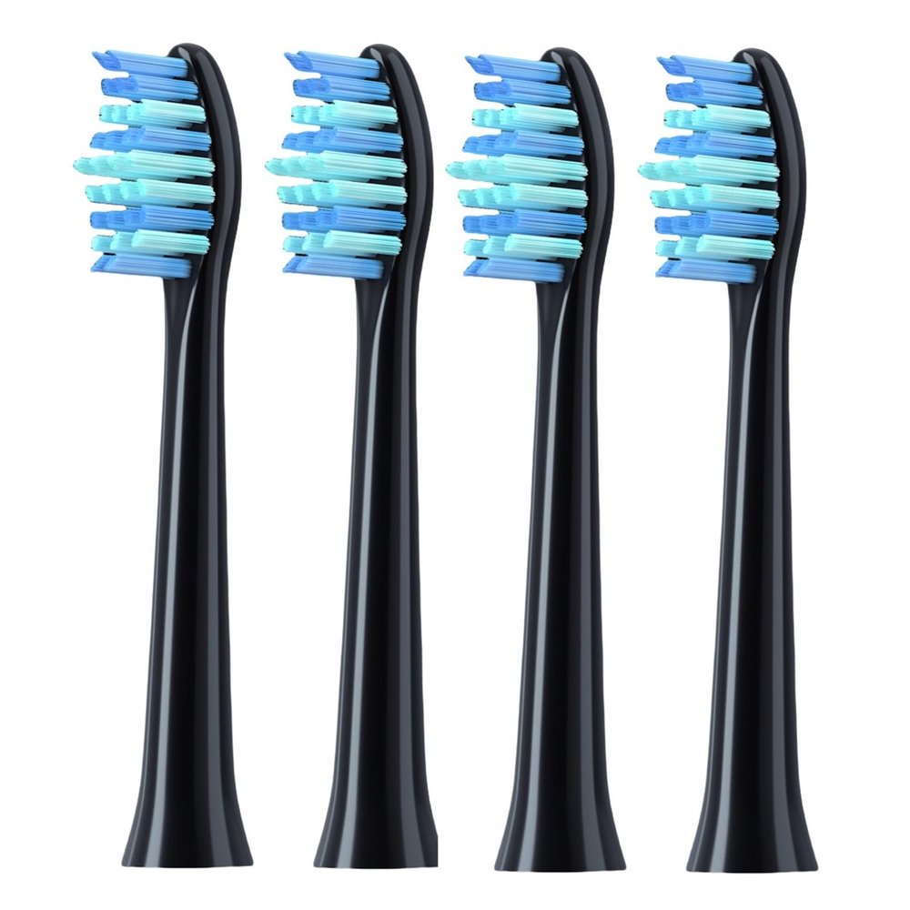 4 Pcs Replacement Brush Heads,Compatible for Huawei HiLink Lebooo Electric Toothbrush Head Teeth Cleaner and Plaque Removal with Dust Cover(Black)