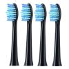 4 Pcs Replacement Brush Heads,Compatible for Huawei HiLink Lebooo Electric Toothbrush Head Teeth Cleaner and Plaque Removal with Dust Cover(Black) view 1