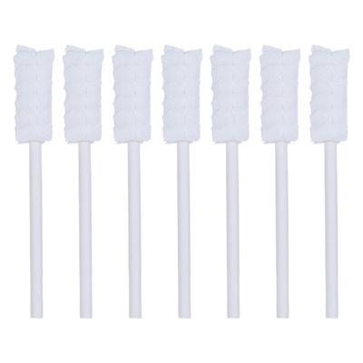 TOPPERFUN 10pcs Mouth Care Oral Cleaning Brush Gauze Mouth Oral Care Cleaning Brush with Absorbent Gauze and Paper Long Handles for Babies