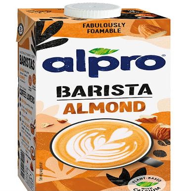 Alpro Barista Almond Drink, Plant-Based, Dairy-Free, Fabulously Foamable, Liquid, 1L, 8 Pack