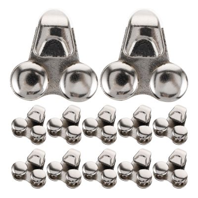 AMUSLESUR 20pcs Shoe Lace Hooks Shoelace Buckles Stainless Steel Practical Connect Shoelace Simple Design Silver Sturdy Hiking Outdoor Use
