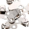 AMUSLESUR 20pcs Shoe Lace Hooks Shoelace Buckles Stainless Steel Practical Connect Shoelace Simple Design Silver Sturdy Hiking Outdoor Use view 3