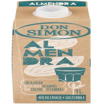 Don Simon Almond Drink, Dairy-Free, No Added Sugar, with Calcium and Vitamins, Liquid, 1L, 6 Pack