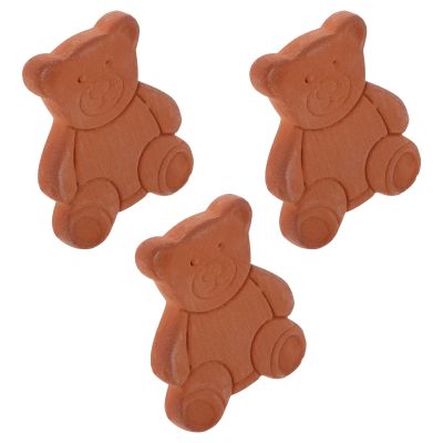 FreshCart Basics 3pcs Sugar Softener Disc Humid Absorbers Bear-Shaped Terracotta Pottery Moisture Absorber Fits Food Storage Containers Sugar Preservation Pantry Use