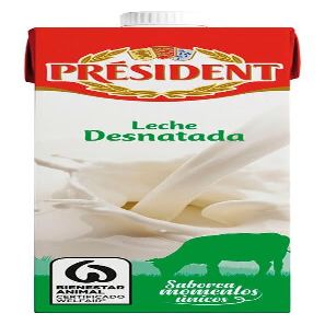 Prsident Skimmed Milk, UHT Pasteurised, Lactose Free, Low Calorie, 1L, Pack of 6