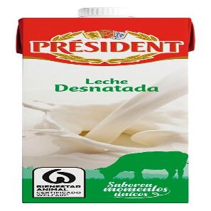 Prsident Skimmed Milk, UHT Pasteurised, Lactose Free, Low Calorie, 1L, Pack of 6
