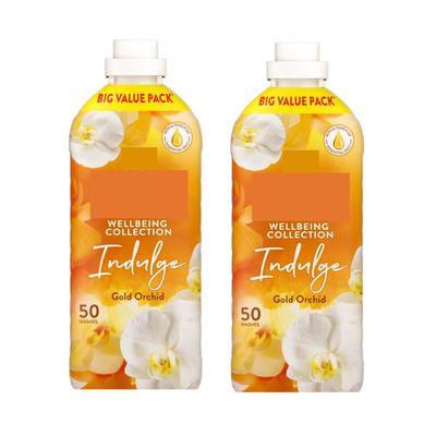 Fabric Conditioner 50w x Pack of 2 - Gold Orchid - Your Laundry Smells Fresh Every Time - Ultra Concentrated Conditioner Leaves Clothes Feeling as if They Were Dried Outside