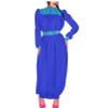 KYXSPINWARDPV Wetlook Sissy Pleated Long Hobble Dress with Belt Raves Party Cosplay Costume PVC Leather Patchwork Robe Gown Plus Size Customization,Black,L view 4