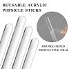 Reusable Acrylic Cakesicle Sticks, 100 Pieces Clear Acrylic Sticks, Reusable Ice Pop Sticks Plastic Popsicle Sticks for Homemade Ice Cream, Cakes, Desserts view 4