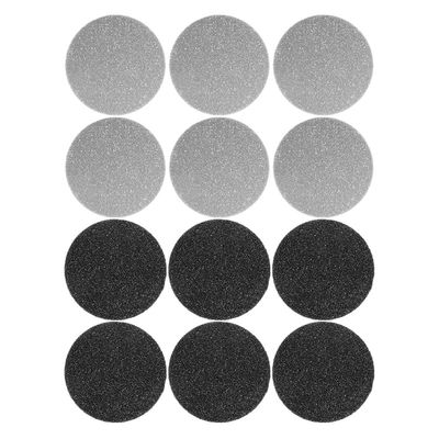 BETOOKY 12pcs Electric Pedicure Scrubber Replacement Grinding Stone Heads for Feet, Black Callus Remover Foot Dead Skin Remover with Sturdy Material, for Home and Salon Use