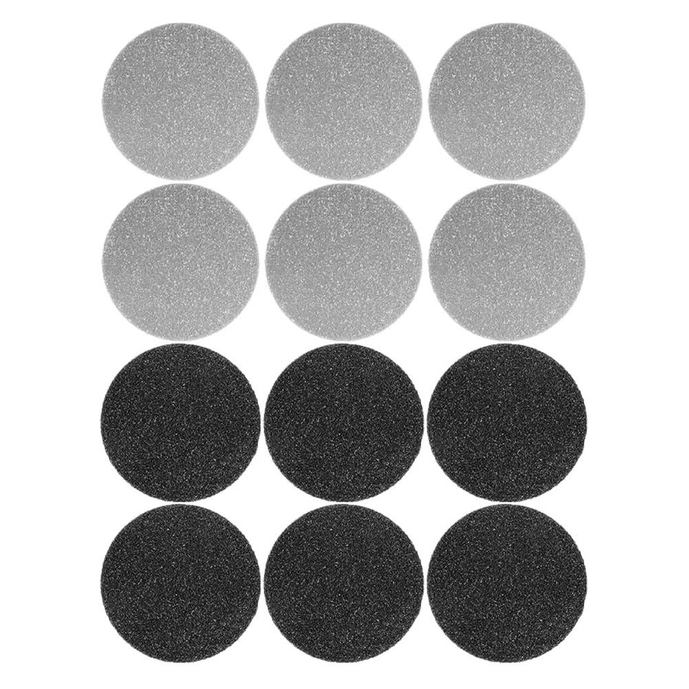 BETOOKY 12pcs Electric Pedicure Scrubber Replacement Grinding Stone Heads for Feet, Black Callus Remover Foot Dead Skin Remover with Sturdy Material, for Home and Salon Use