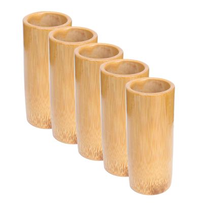 PACKOVE 5pcs Bamboo Cupping Cups Massage Cupping Supplies Activate Muscle Immunity Beige Carbonized Bamboo for Household Use Relaxation and Therapy