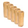 PACKOVE 5pcs Bamboo Cupping Cups Massage Cupping Supplies Activate Muscle Immunity Beige Carbonized Bamboo for Household Use Relaxation and Therapy view 1