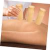 PACKOVE 5pcs Bamboo Cupping Cups Massage Cupping Supplies Activate Muscle Immunity Beige Carbonized Bamboo for Household Use Relaxation and Therapy view 4