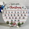 Msioytog Kids Interactive Advent Calendar Wooden Christmas Decors with Date Marker Educational Festival Table Centerpieces Christmas Decors Wooden Countdowns Disk view 3