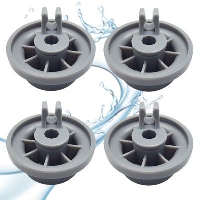 VBSJAH Dishwasher Wheels, Set of 4 Dishwasher Wheels for Upper Basket & Lower Basket - Universal Basket Wheels for Many Compatible with Lower Basket