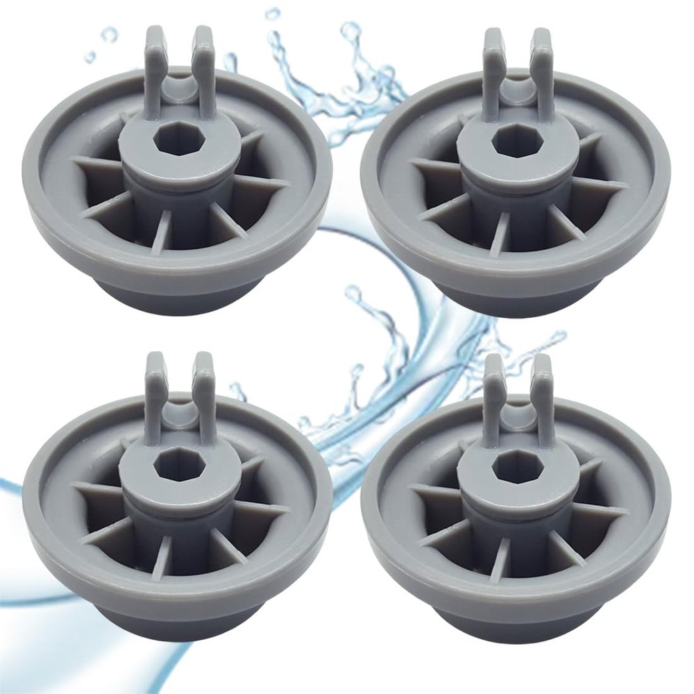 VBSJAH Dishwasher Wheels, Set of 4 Dishwasher Wheels for Upper Basket & Lower Basket - Universal Basket Wheels for Many Compatible with Lower Basket