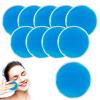 10PCS Small Hot Cold Compress Ice Bag, 7cm Round Gel Ice Pack Set, Reusable Hot & Cold Compress Ice Eye Bag, for Wisdom Teeth, Eyes, Migraine, Headaches, Bruises, Bumps, Swelling, Pain Relief, Blue view 1