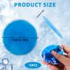 10PCS Small Hot Cold Compress Ice Bag, 7cm Round Gel Ice Pack Set, Reusable Hot & Cold Compress Ice Eye Bag, for Wisdom Teeth, Eyes, Migraine, Headaches, Bruises, Bumps, Swelling, Pain Relief, Blue view 2