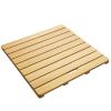 Non-Slip Bamboo Bath Mat with Rubber Grips Water-Resistant Wooden Mat for Bathroom Shower and Outdoor Use (50 x 50 cm) view 1