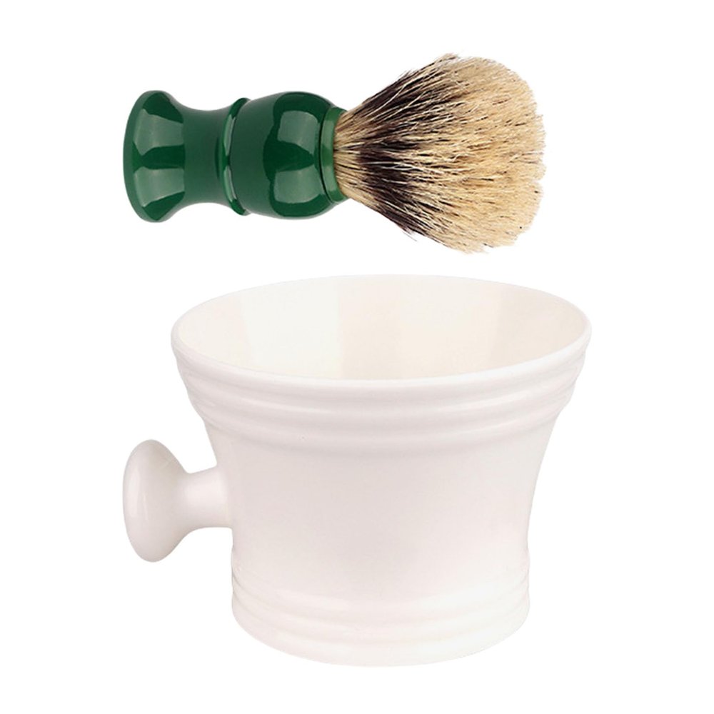2Pieces Shaving Brush Kits Soap Bowl Lather Bowl with, Create Rich Cream Kits