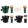 2Pieces Shaving Brush Kits Soap Bowl Lather Bowl with, Create Rich Cream Kits view 3