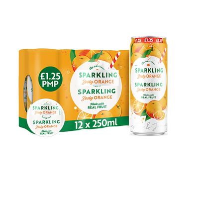 Sparkling Zesty Orange Juice Drink, Tropical Twist Juice Drink PMP 12 x 250ml Full Box - Fruit Flavoured Juice Drink - ti (Zesty Orange Juice Drink)