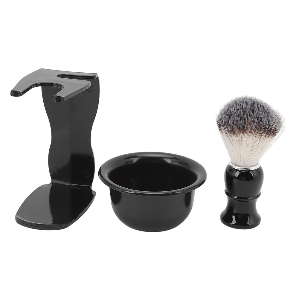 3 in 1 Men Hair Shave Brush Bowl Stand Easy to Clean Practical Shaving Brush Bowl Set for Home Travel