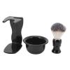 3 in 1 Men Hair Shave Brush Bowl Stand Easy to Clean Practical Shaving Brush Bowl Set for Home Travel