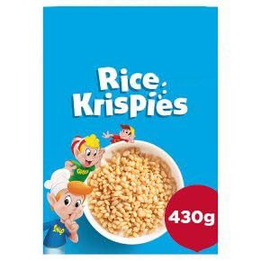 Rice Krispies Breakfast Cereal, No Artificial Colours or Flavours, Suitable for Vegetarians, 430g