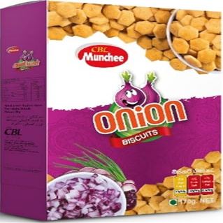 Munchee Onion Biscuits Box 170g Savory Onion Flavoured Crunchy Crackers | Tea Time Snack, Party Snack & Lunchbox Treat | Authentic Biscuits from Sri Lanka (Pack of 5)